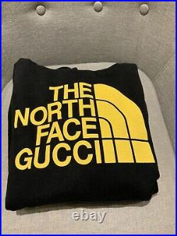 Unisex GUCCI X THE NORTH FACE BLACK YELLOW HOODIE LIMITED EDITIN SIZE XS