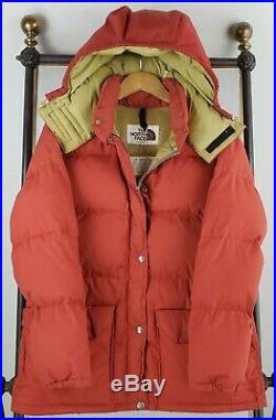 VTG 80s THE NORTH FACE Large Womens Down Sierra Jacket Made in USA Red
