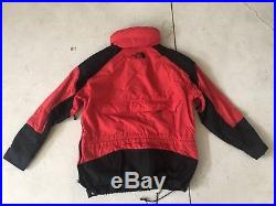 VTG Mens The North Face Jacket Coat XL Red Black Hoodie 1990 Apogee Steep Tech