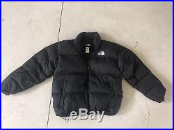 VTG Mens The North Face Jacket Coat XXL 700 Down Fill Black Hoodie Puffer 1990