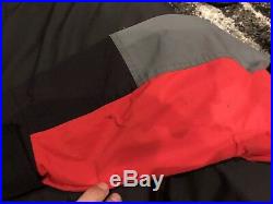 VTG Mens The North Face Large Jacket Coat Hoodie Puffer 1990 Red Black Gore-Tex