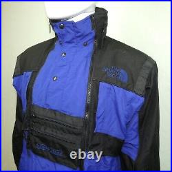 VTG The North Face Steep Tech Men's Jacket Black / Blue WithHoodie SZ M