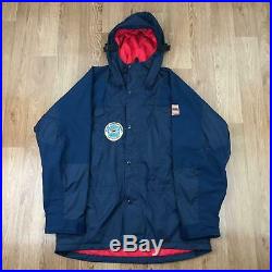 Vintage 90s THE NORTH FACE Mens MOUNTAIN Jacket GORETEX Hooded Medium Blue