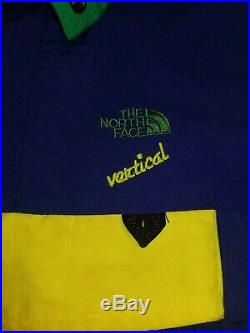 Vintage 90s The North Face Vertical Gore Tex Ski Jacket Coat Snowboard Neon