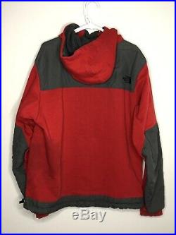 Vintage Mens The North Face Steep Tech Hoodie Pullover Red Large TNF 90s