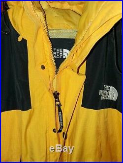 Vintage The North Face Mountain Gore-Tex Waterproof Hooded Jacket 2XL XXL Yellow