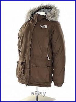 Women's The North Face Arctic Parka Coat Puffer Jacket Down Filled Brown Size 12