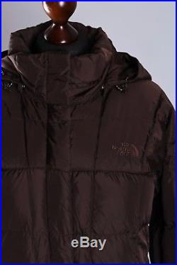 Women's The North Face Winter Puffer Long Hooded Coat Jacket Size M Genuine