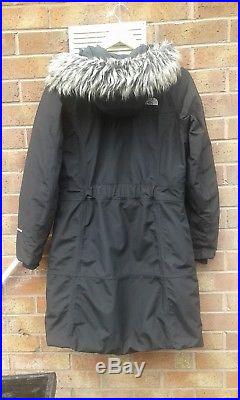 Womens 550 Down The North Face Faux Fur Hooded Parka Coat Uk M
