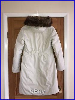 Womens THE NORTH FACE Arctic Ivory Down Parka Coat Faux Fur Hood S 6 -8 £350