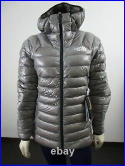 Womens The North Face TNF Summit L3 800-Down Pro Hoodie Insulated Jacket Grey