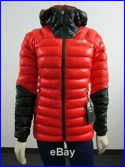 Womens The North Face TNF Summit L3 Down Hoodie Hooded Insulated Jacket Fiery