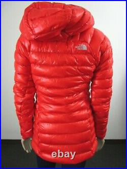 Womens XS The North Face TNF Summit L3 Down Hoodie Insulated Jacket Fiery Red