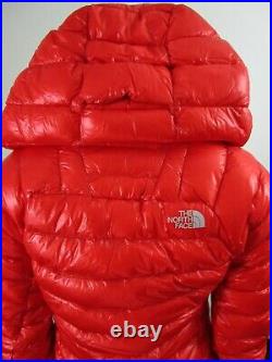 Womens XS The North Face TNF Summit L3 Down Hoodie Insulated Jacket Fiery Red